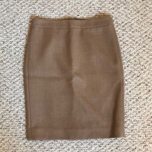 Jcrew No. 2 double serge wool camel pencil skirt